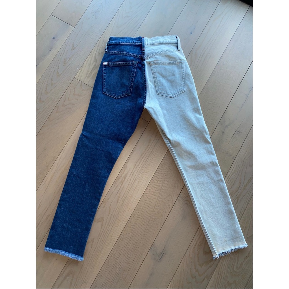 Alice and olivia two tone jeans